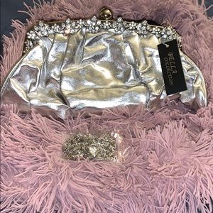 Silver Gem Clutch Bag